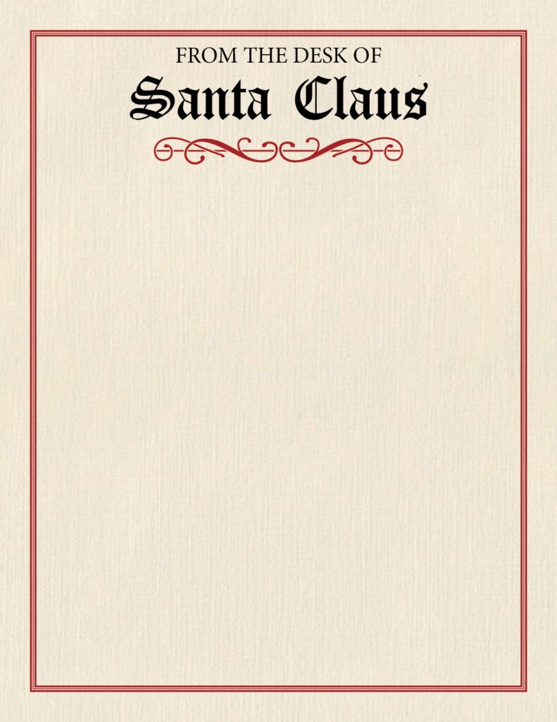 Printable Santa Letterhead Templates 12 FREE Printables Printabulls