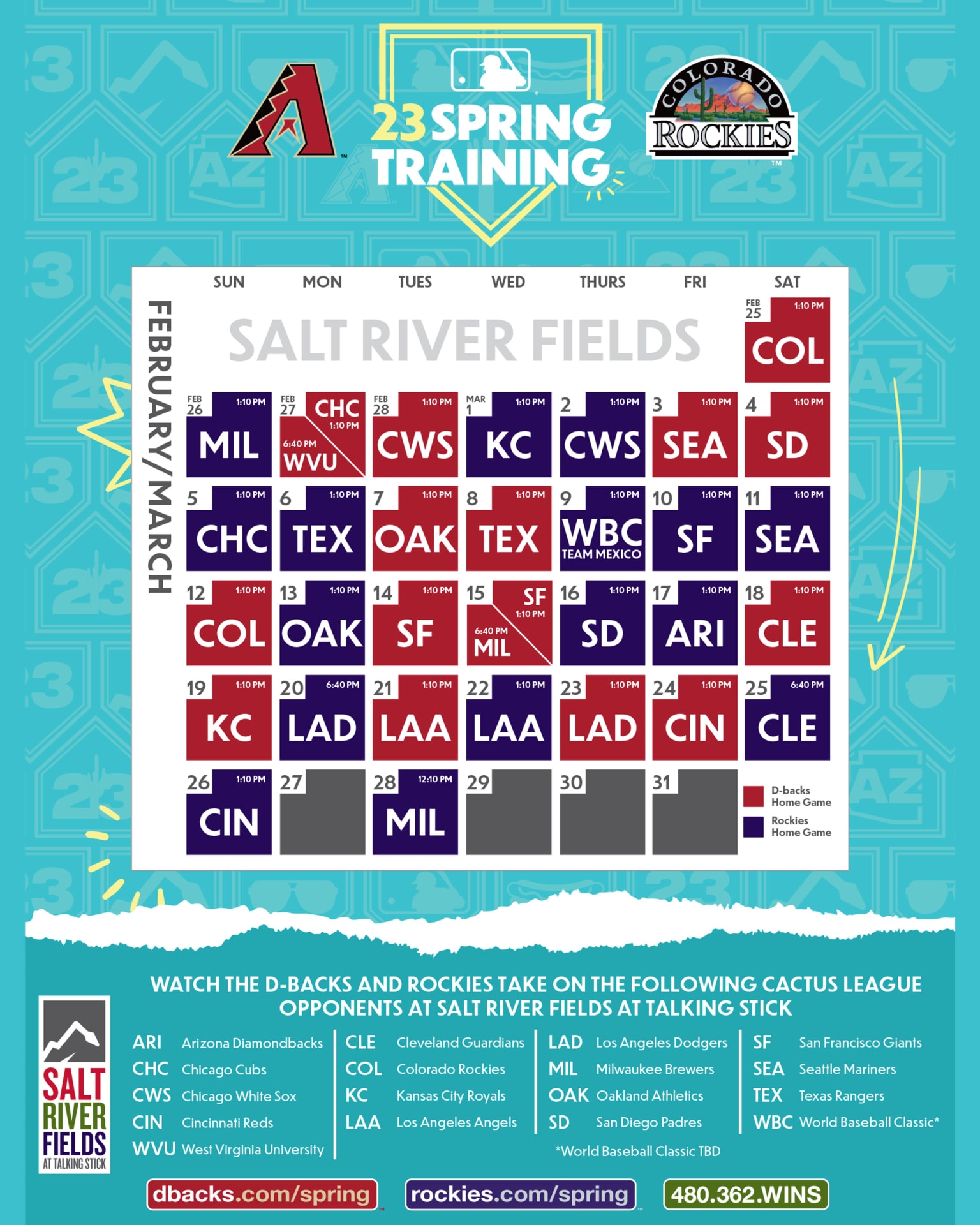 Az Diamondbacks Printable Schedule