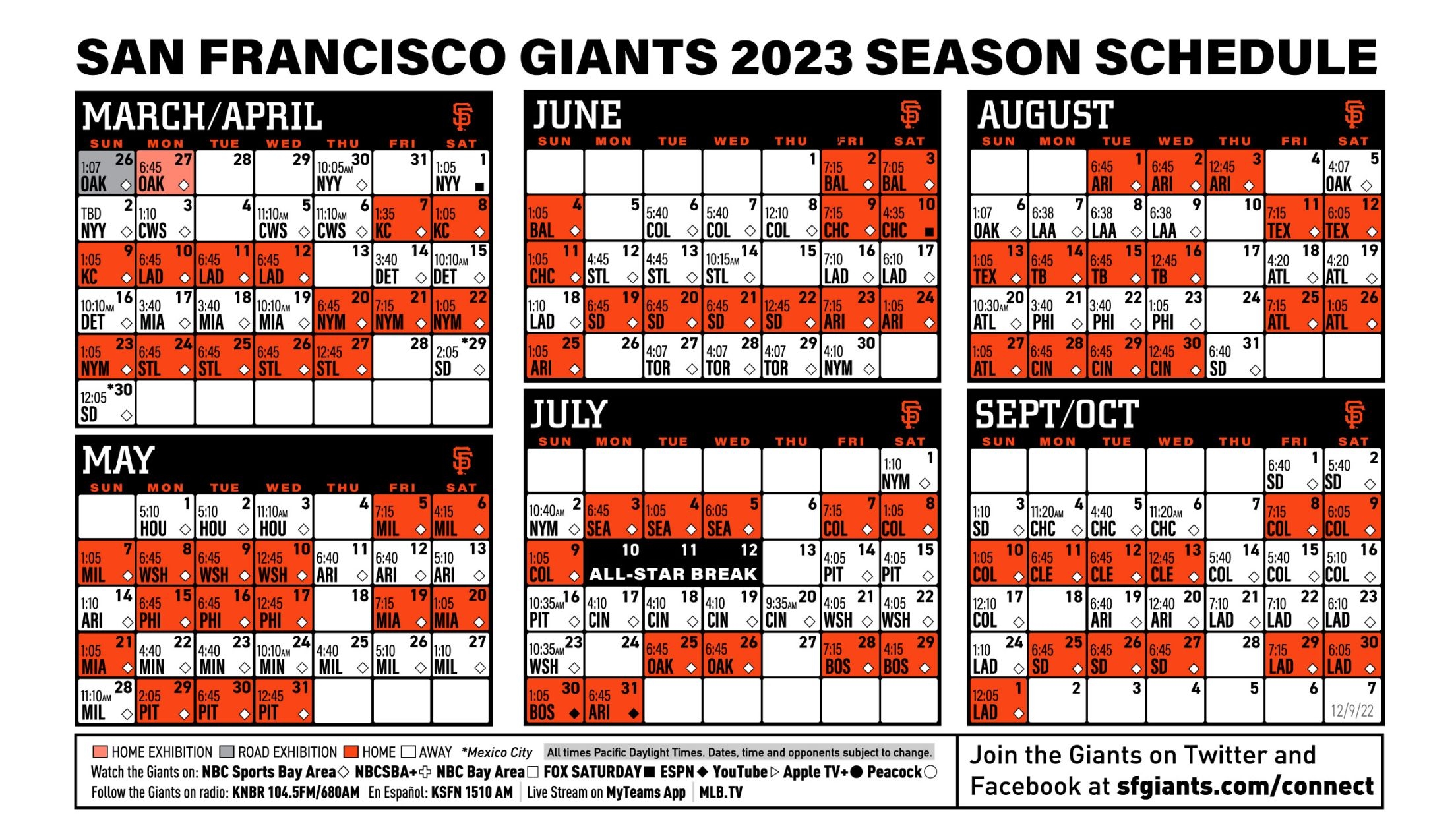 San Francisco Giants Schedule Printable Free Printable Templates