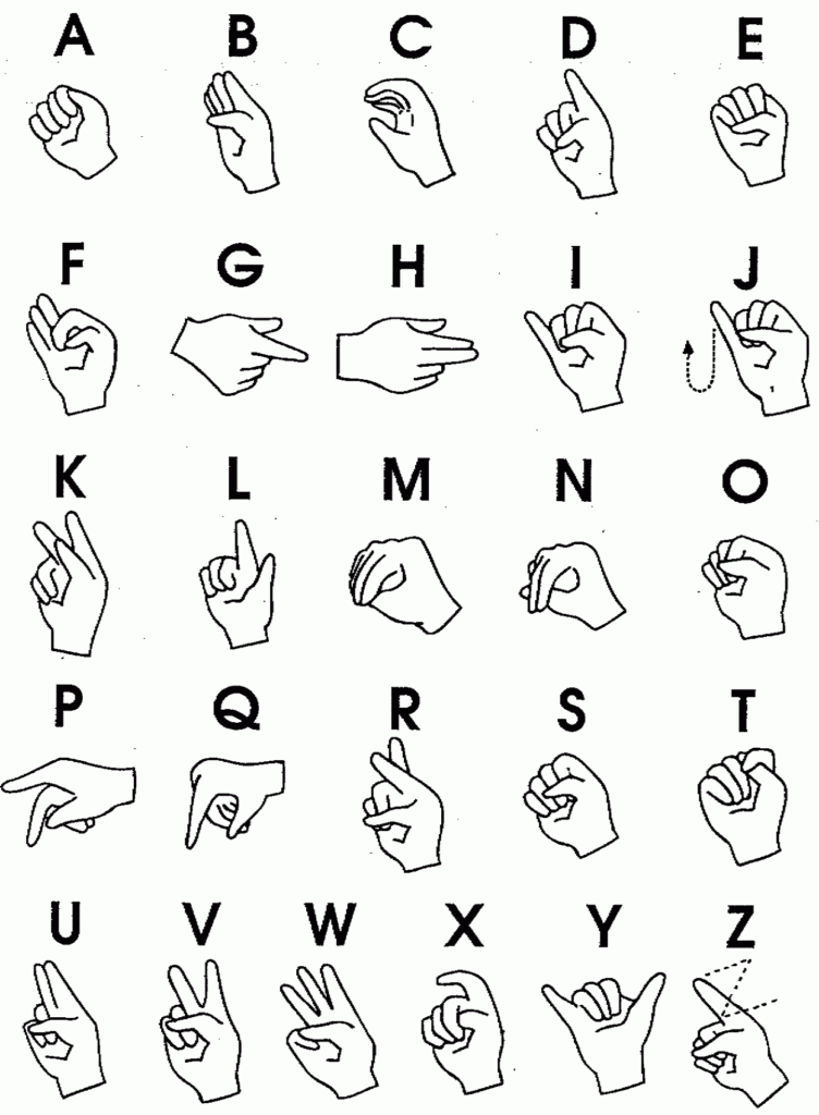 Free Printable Sign Language Words