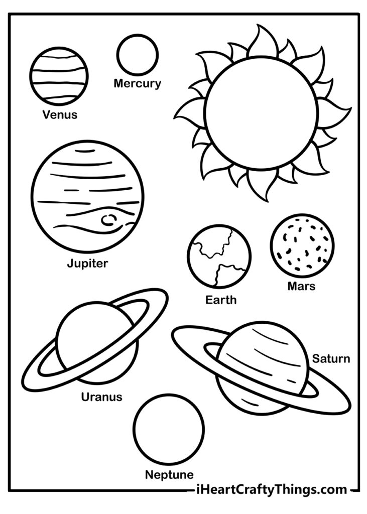 Printable Solar System Coloring Pages Updated 2022 