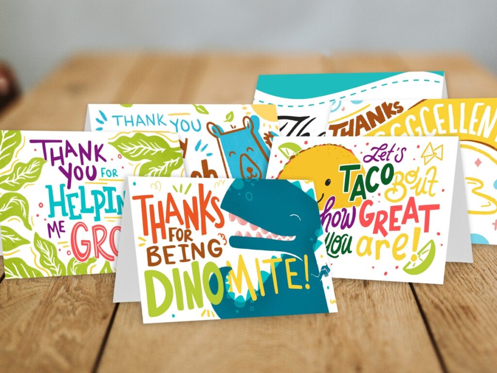 Printable Thank You Cards Available For FREE From Let Grow