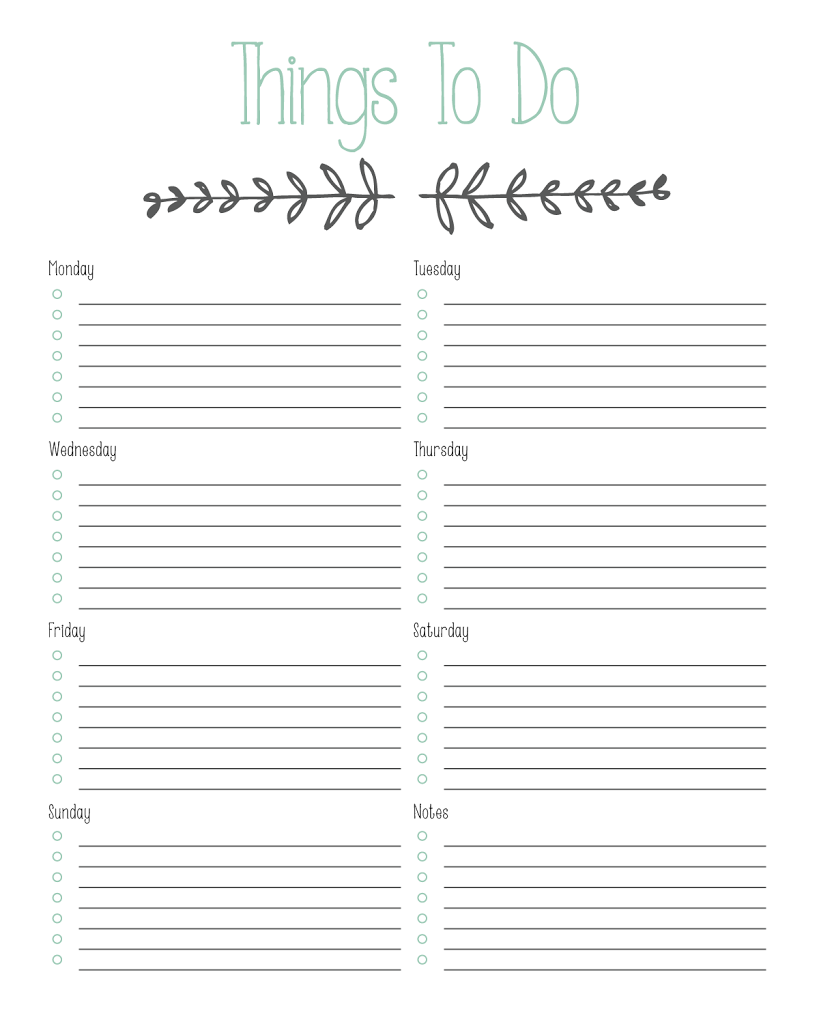 Printable To Do List Designs By Miss Mandee To Do Lists Printable Free Printables Planner