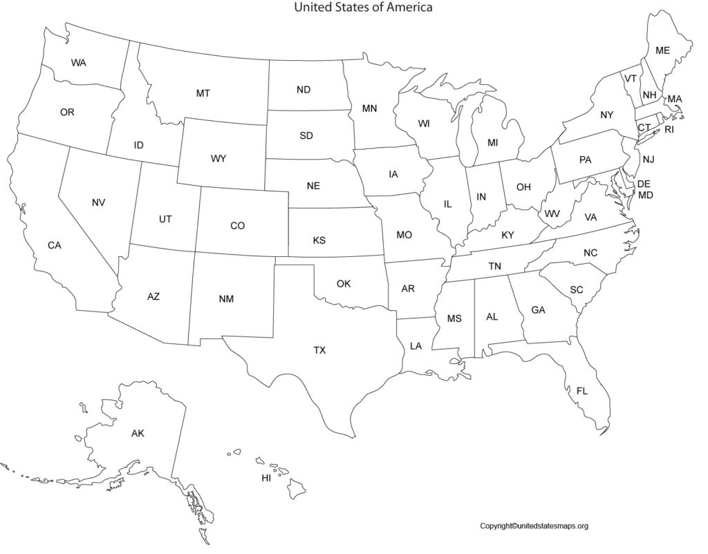 Printable US Map Printable Map Of United States Of America