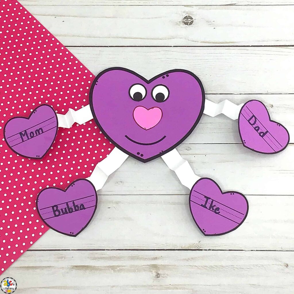 Printable Valentine s Day Heart Craft For Kids To Create