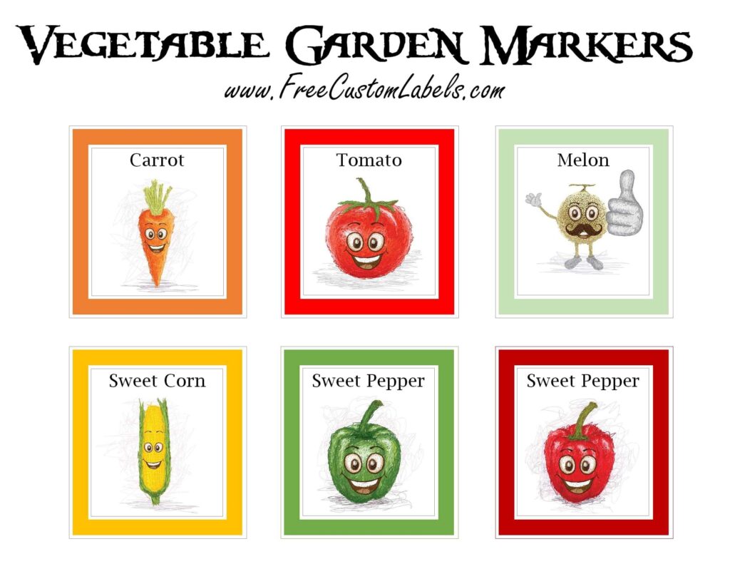 Free Printable Vegetable Garden Signs