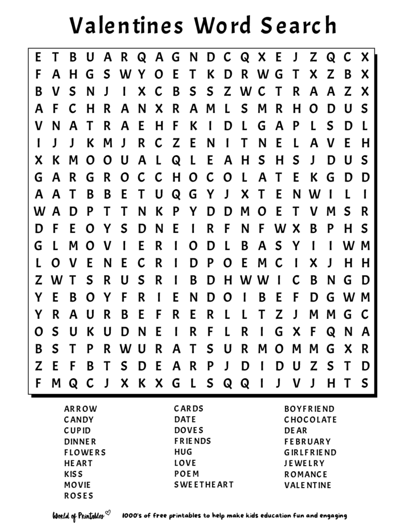 Free Printable Word Find Puzzles