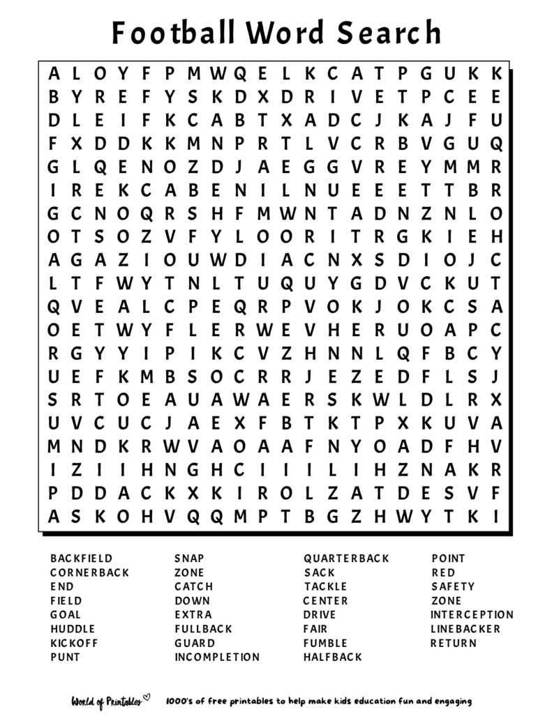 Printable Free Word Search