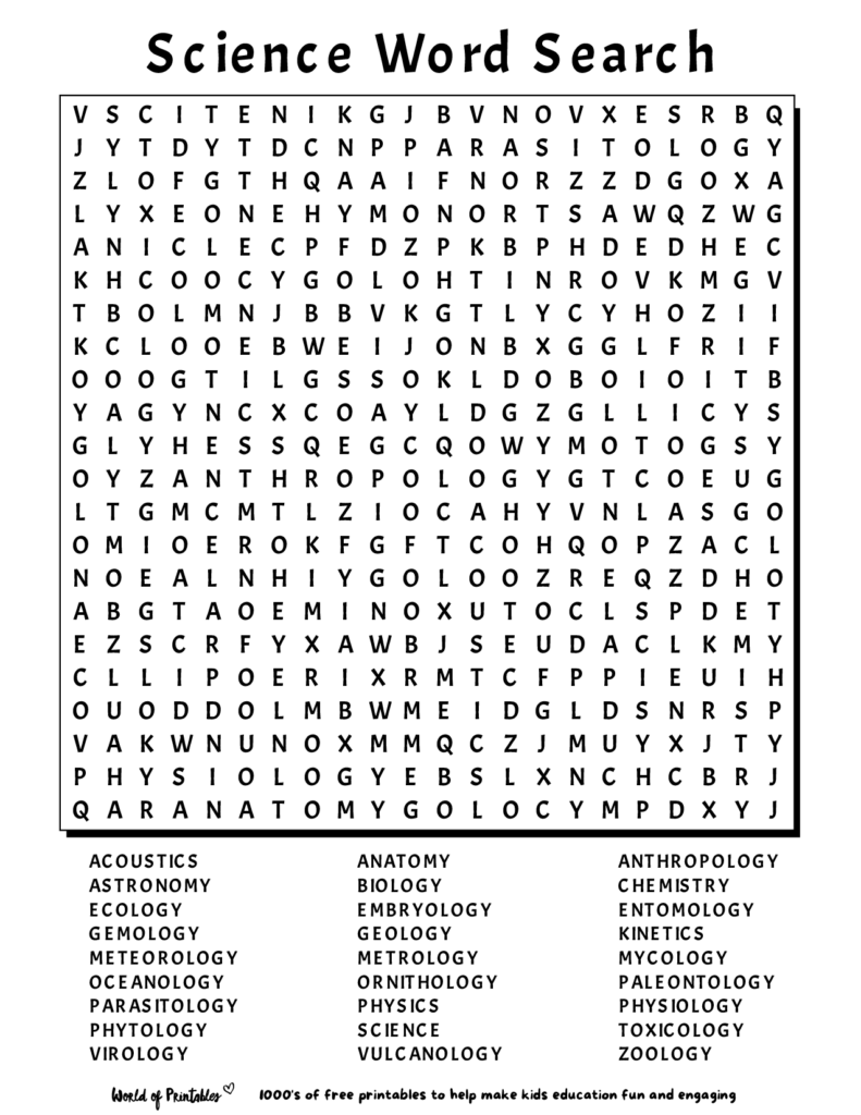 Find A Word Free Printable