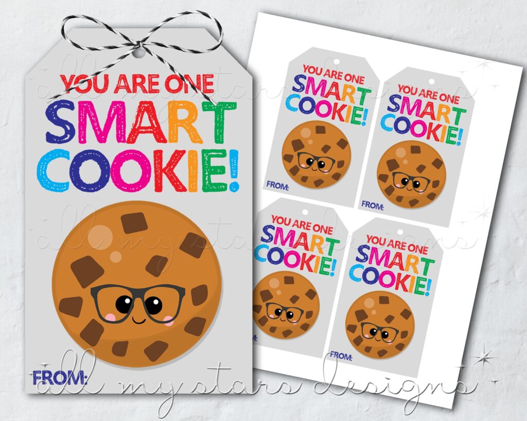 PRINTABLE You Are One Smart Cookie Tag Instant Download Etsy de