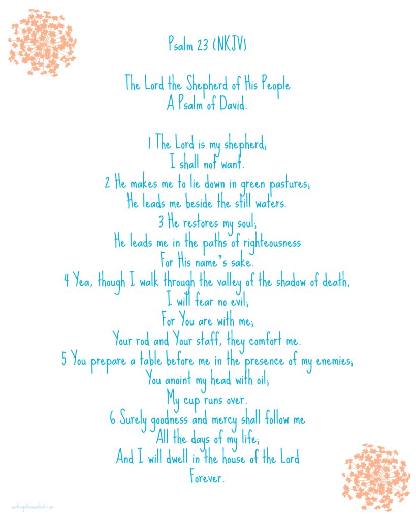 Psalm 23 Free Printable 