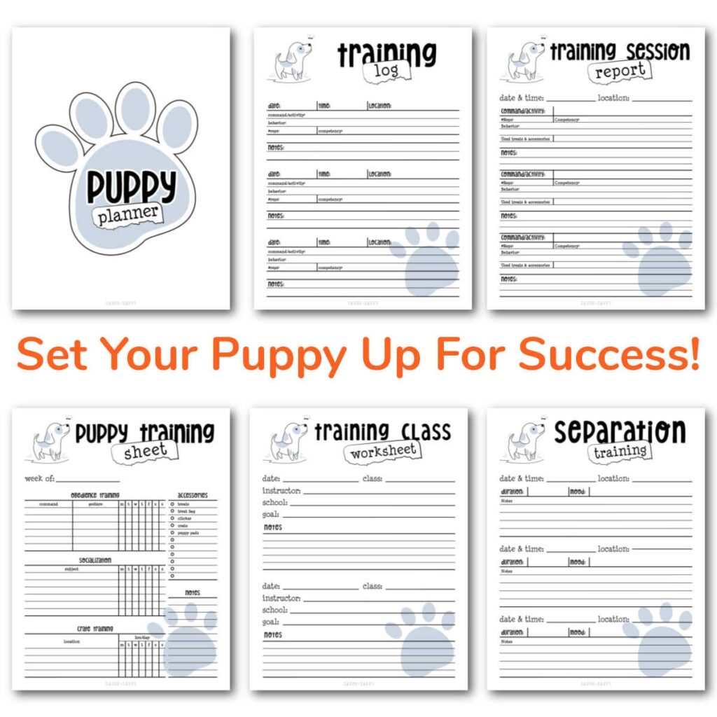 Puppy Planner Printable 20 Pages Savor Savvy