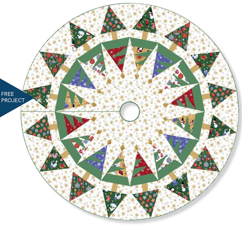 Quilt Inspiration Free Pattern Day Christmas Tree Skirts