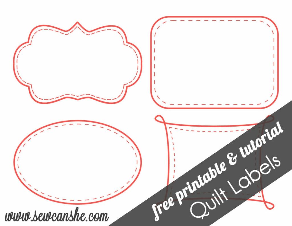 Quilt Labels free Printable SewCanShe Free Sewing Patterns For Beginners