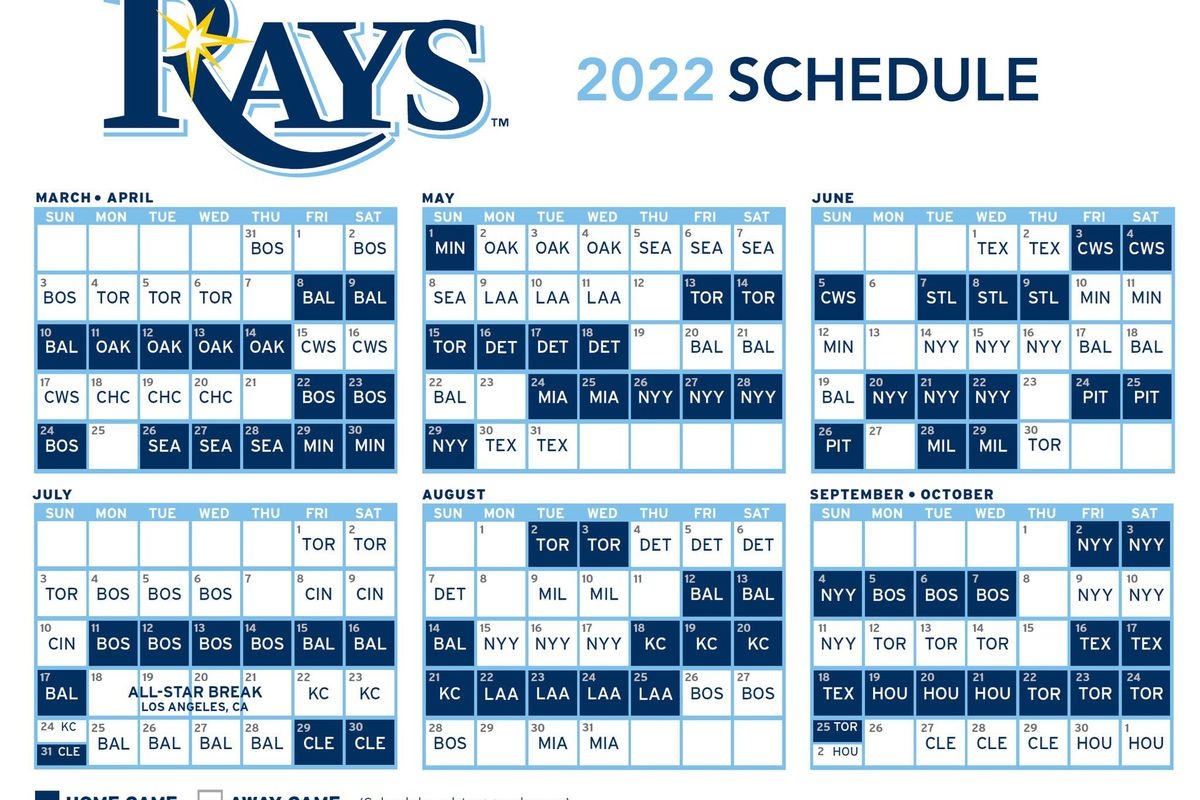 Tampa Bay Rays Schedule Printable Free Printable Templates