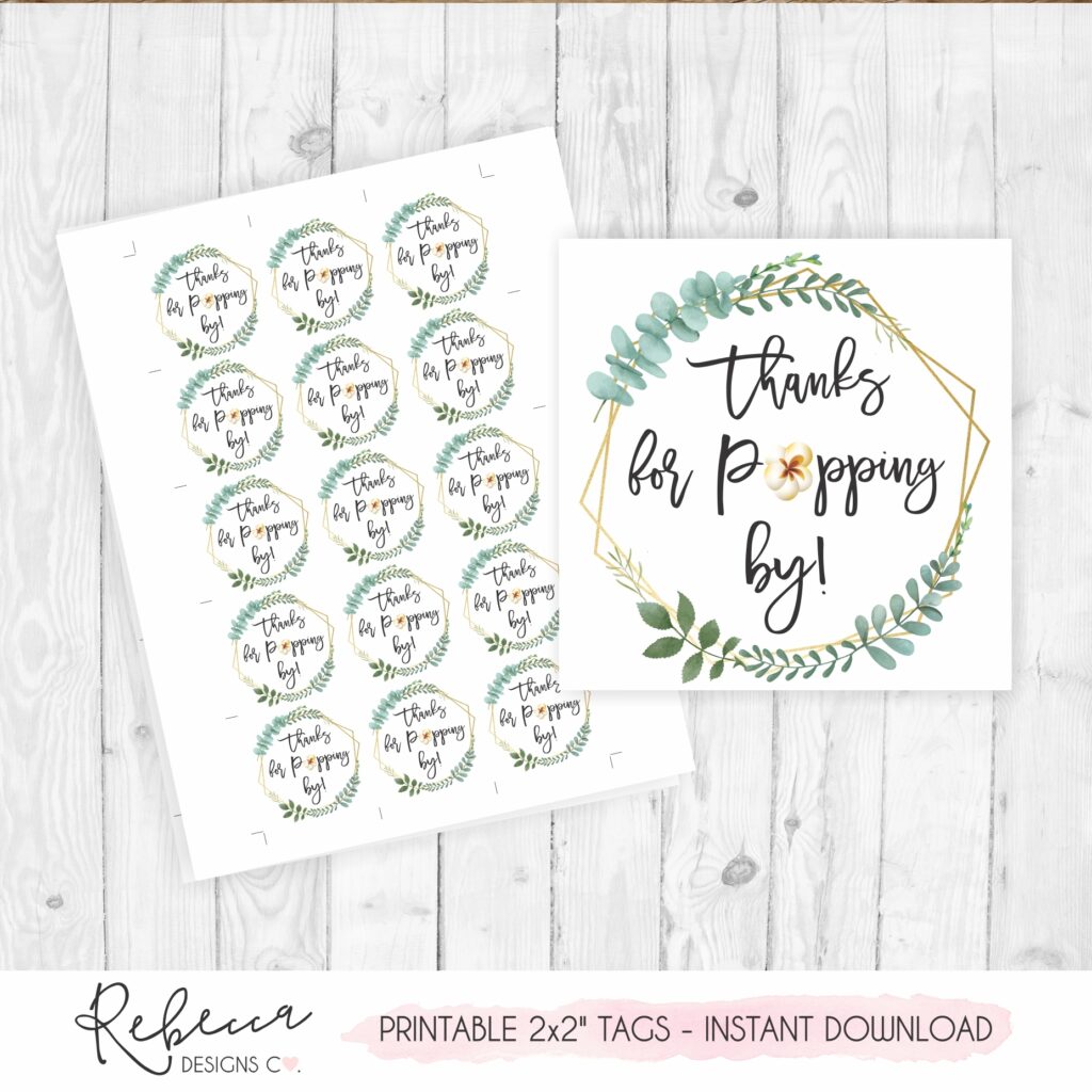 Ready To Pop Tags Printable Popcorn Favor Tags Getting Ready To Pop Bridal Shower Tags Baby Shower Tags Greenery Tags Popcorn Labels