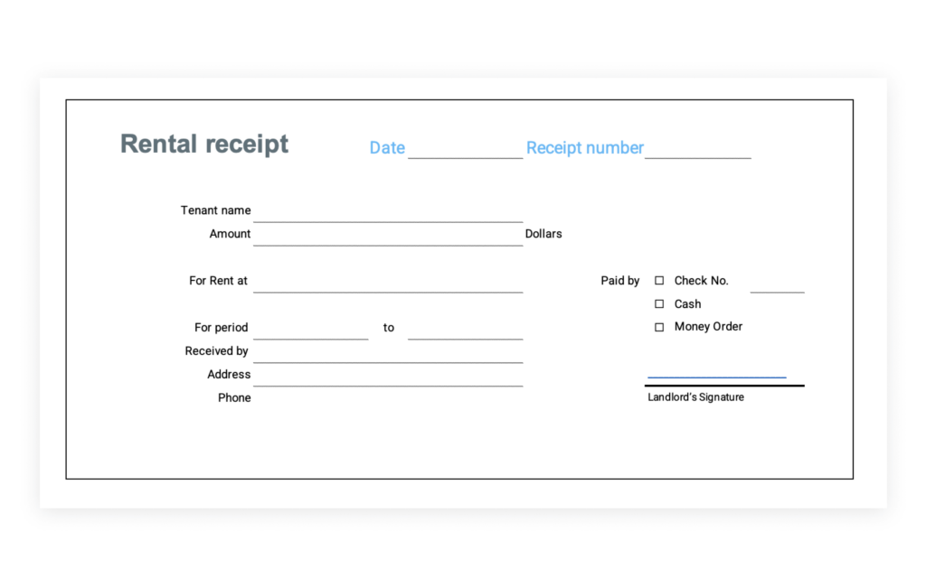 Free Printable Receipt Template