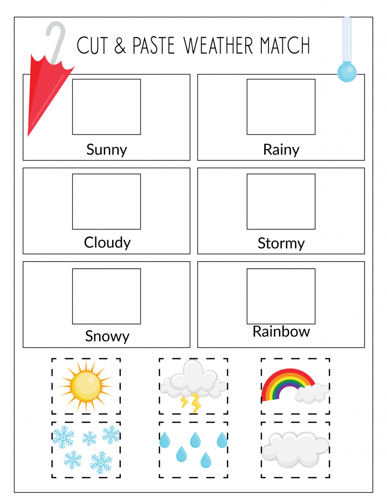 Free Printable Weather Worksheets For Kindergarten