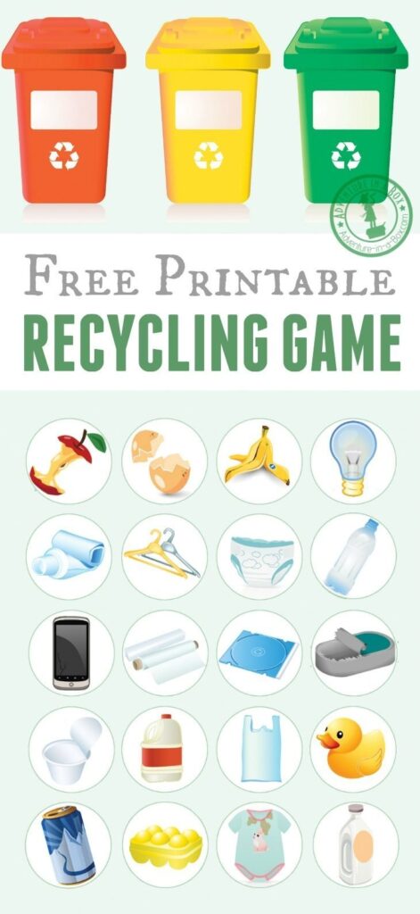 Recycling Sorting Game Recycling Games Recycling Activities Earth Day Activities