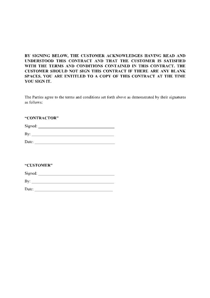 Remodeling Contract In 2021 Free Download CocoSign