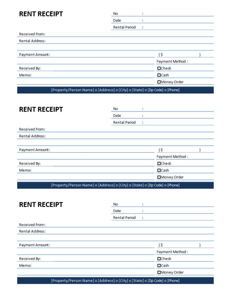 Free Printable Rental Receipts