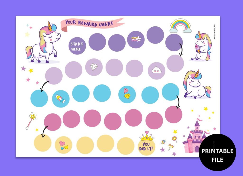 Free Printable Unicorn Sticker Chart