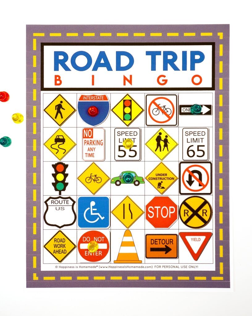 Road Trip Games Free Printable