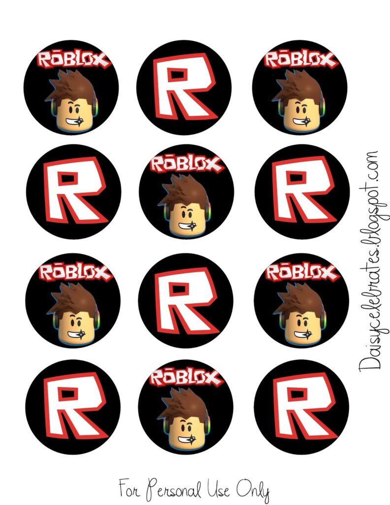 Roblox Free Printable Banners And Cupcake Toppers Oh My Fiesta For Geeks