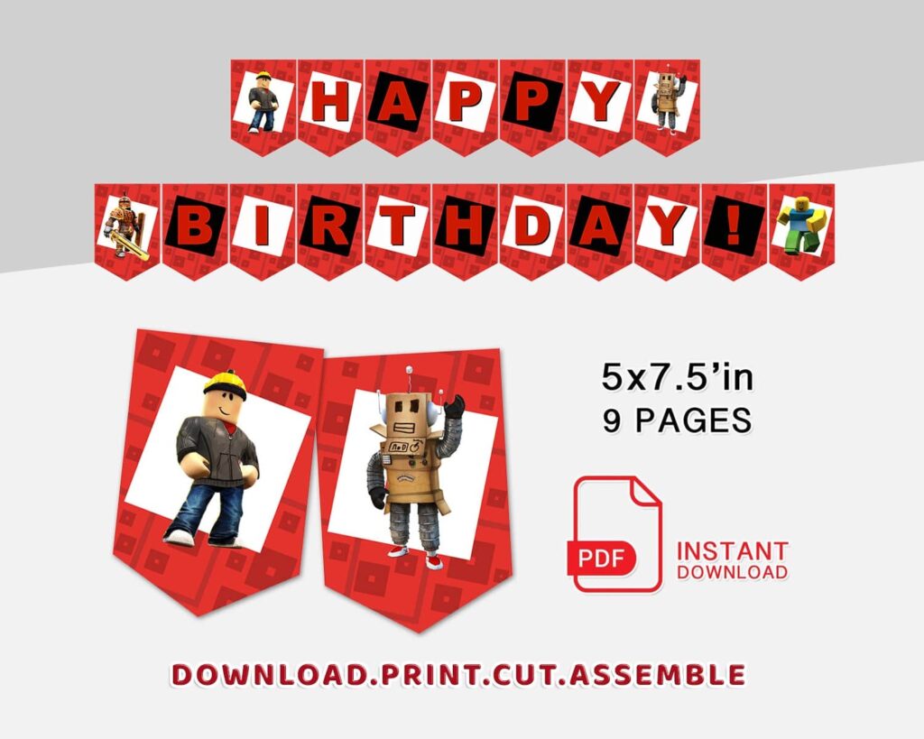 Free Printable Roblox Birthday