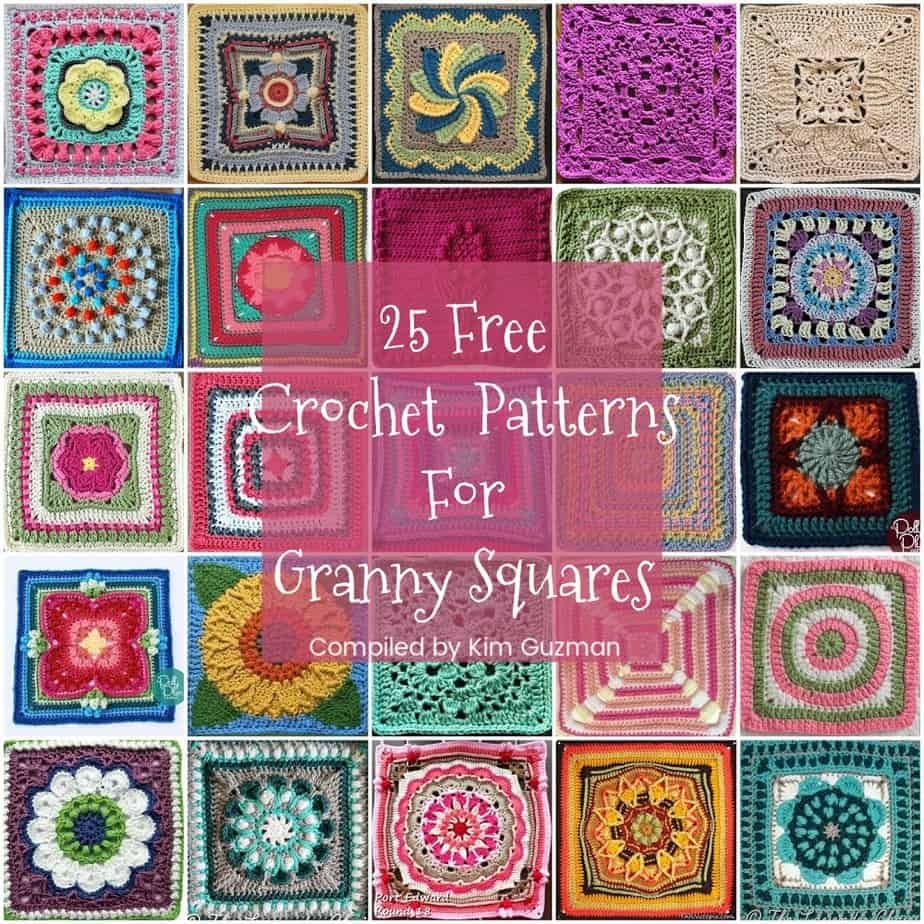 Roundup 25 Free Crochet Patterns For Granny Squares CrochetKim 
