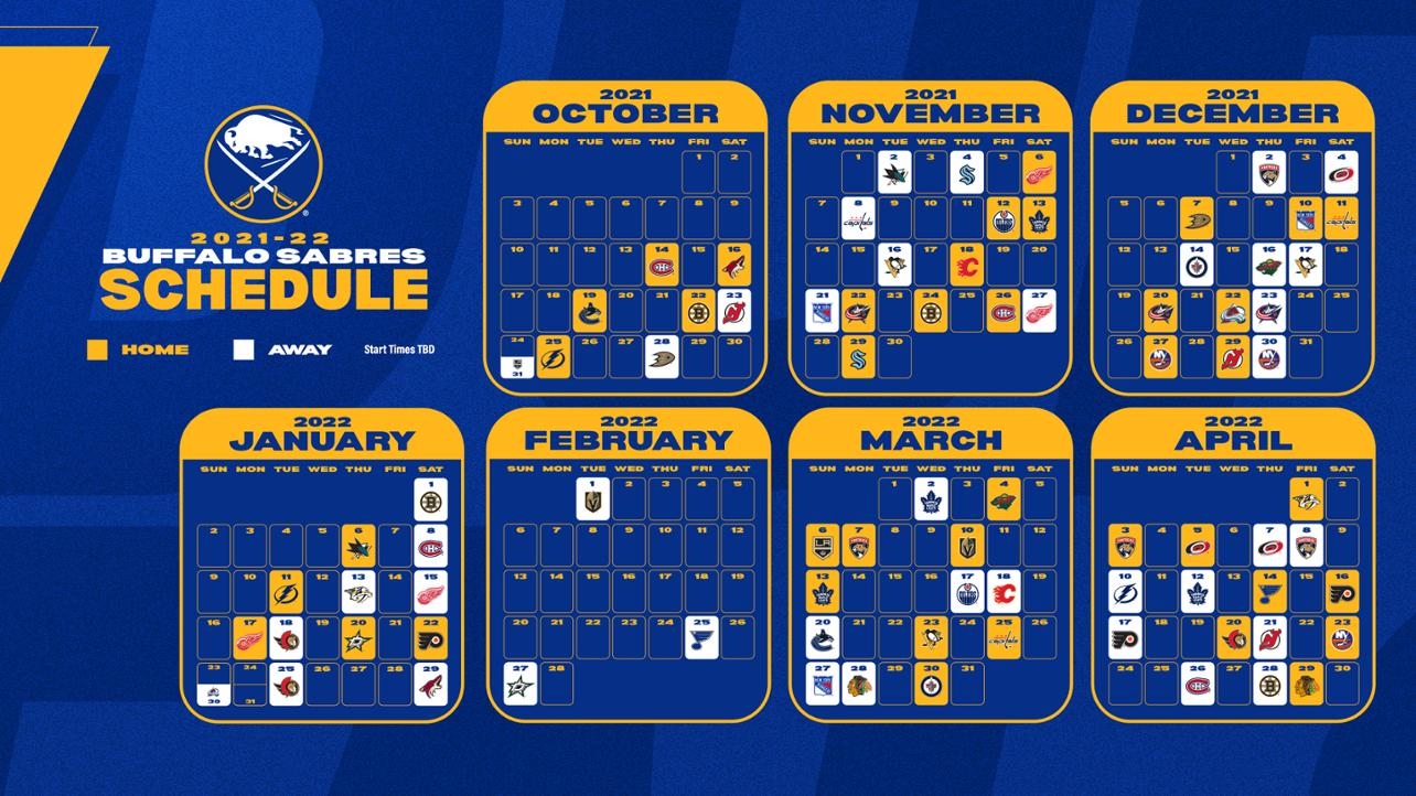 Sabres 2021 22 Regular season Schedule Announced