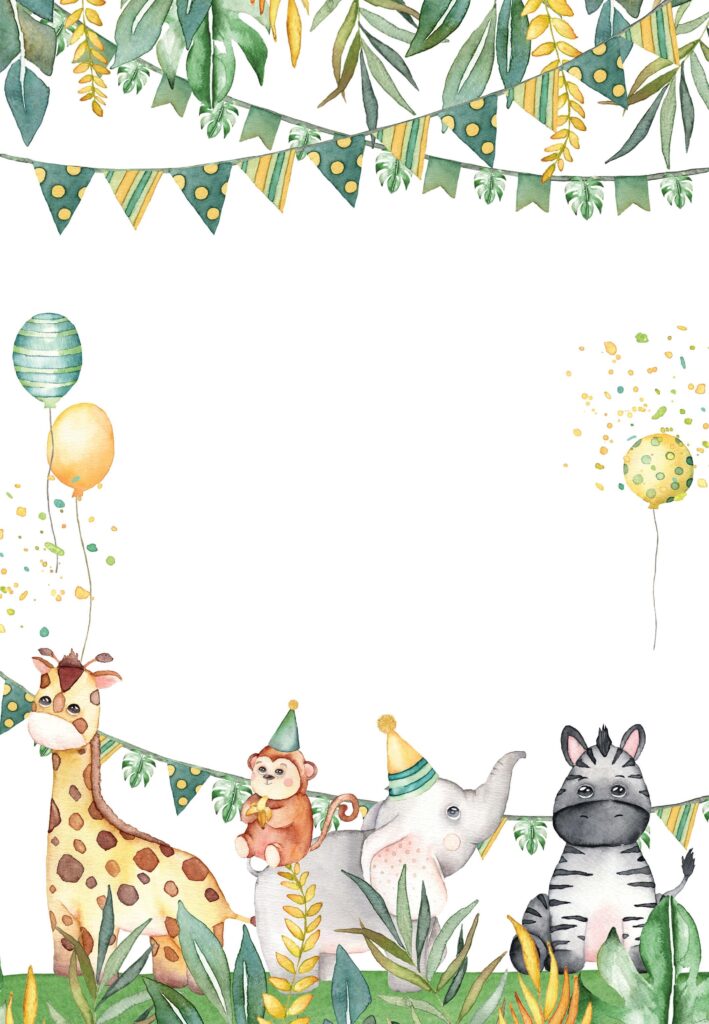 Safari Animal Birthday Invitation Template Greetings Island Safari Animals Birthday Animal Birthday Invitation Animal Birthday