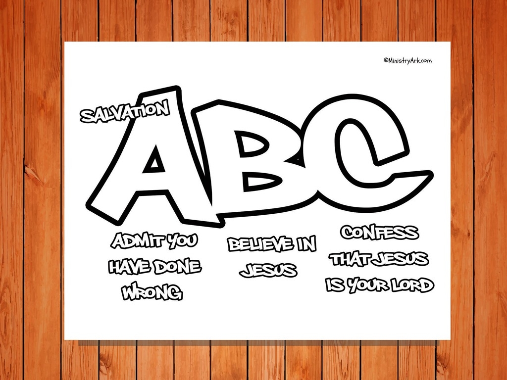 Salvation ABC Printable Coloring Page MinistryArk