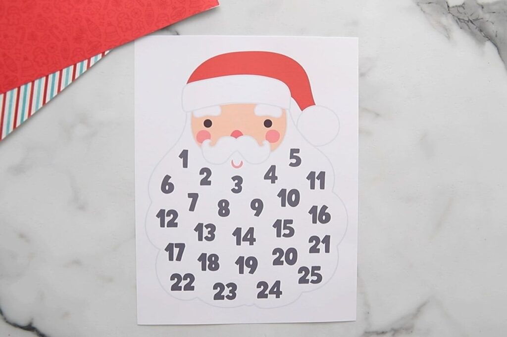 Santa Beard Countdown Free Printable The Best Ideas For Kids