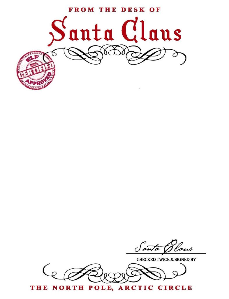 Santa Claus Stationary Free Printable Santa Letter Template Santa Claus Letter Template Santa Template