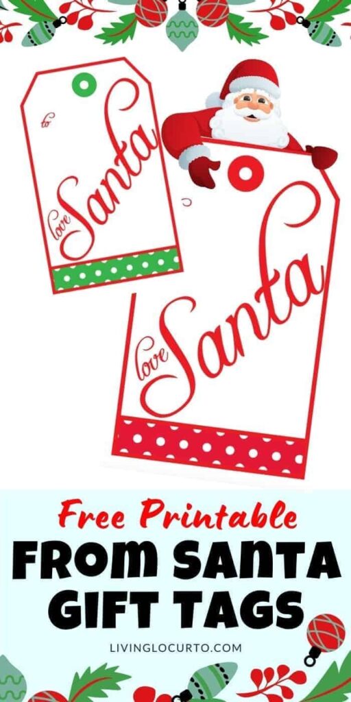 Santa Gift Tags From The North Pole Christmas Free Printable Labels