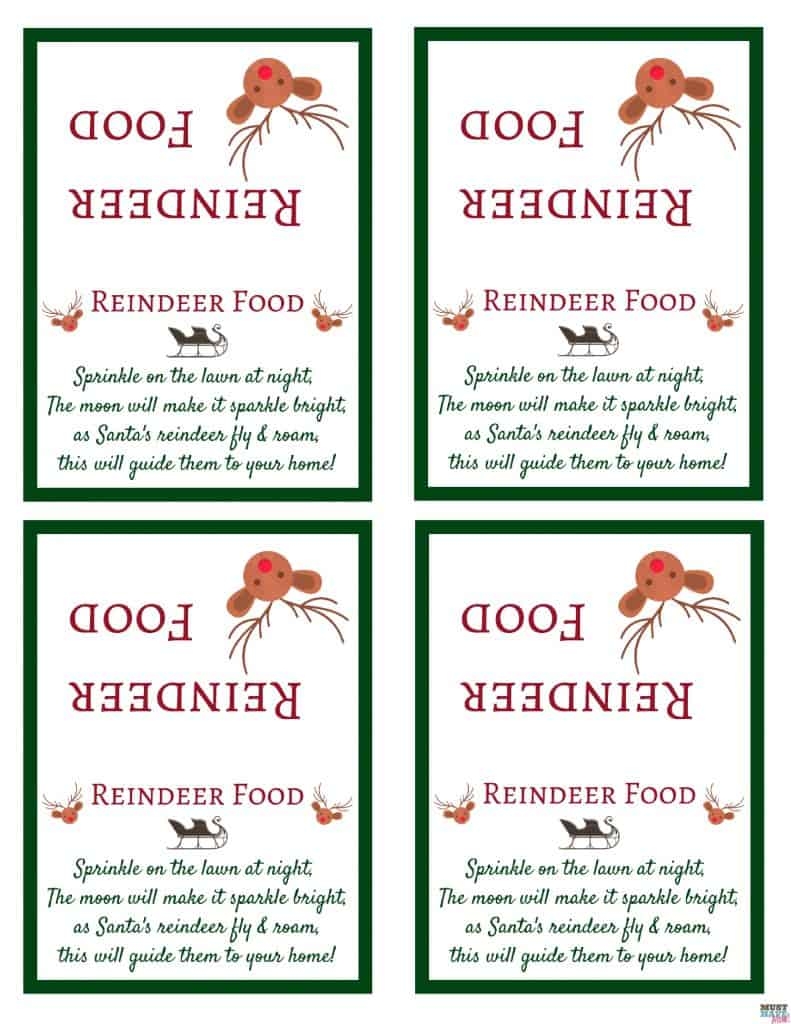 Reindeer Food Free Printable