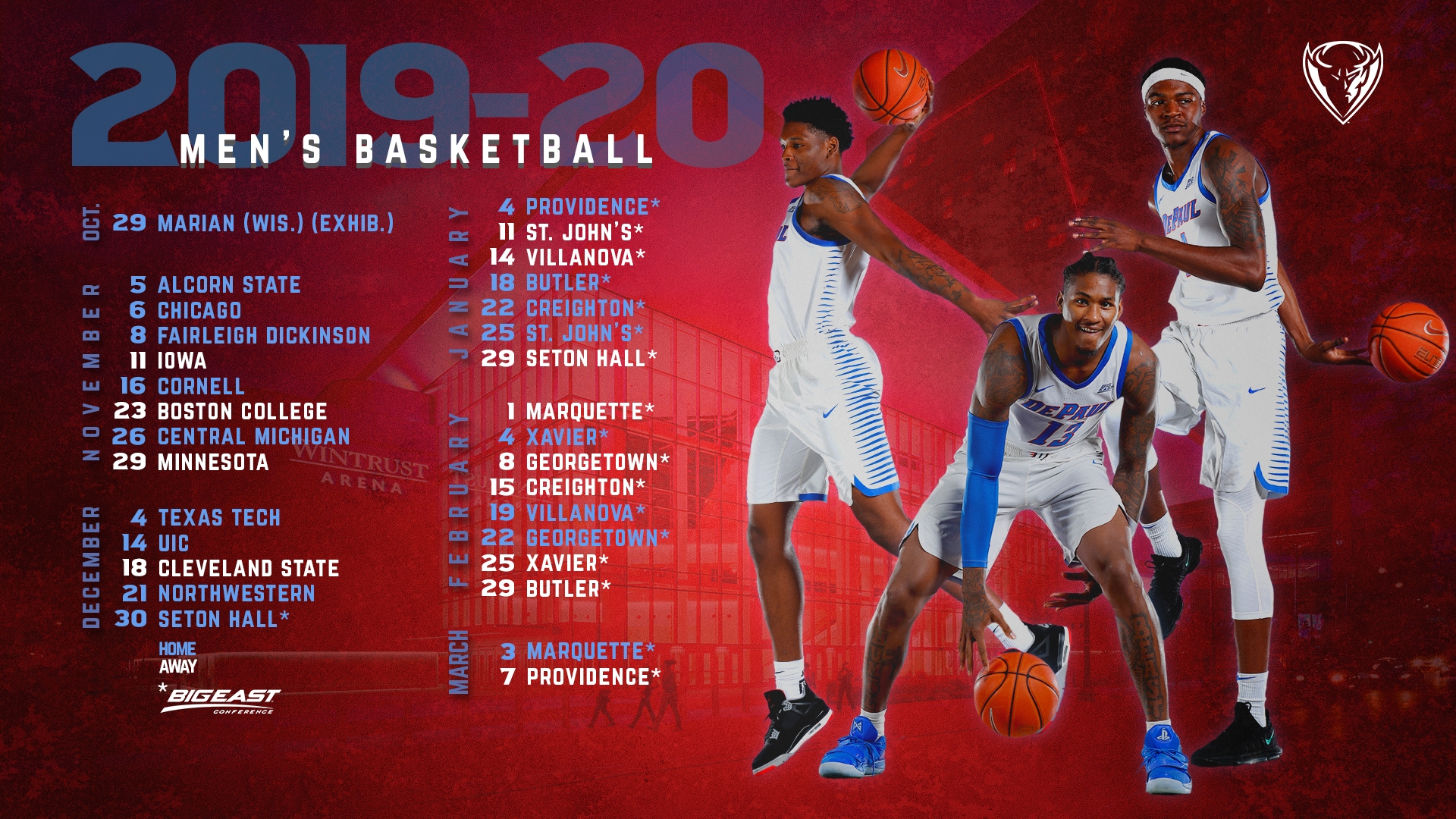 Save The Dates 2019 20 Men s Basketball Schedule Announced DePaul University Athletics