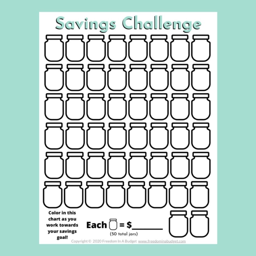Savings Challenge Printable Savings Challenge Tracker PDF Etsy de