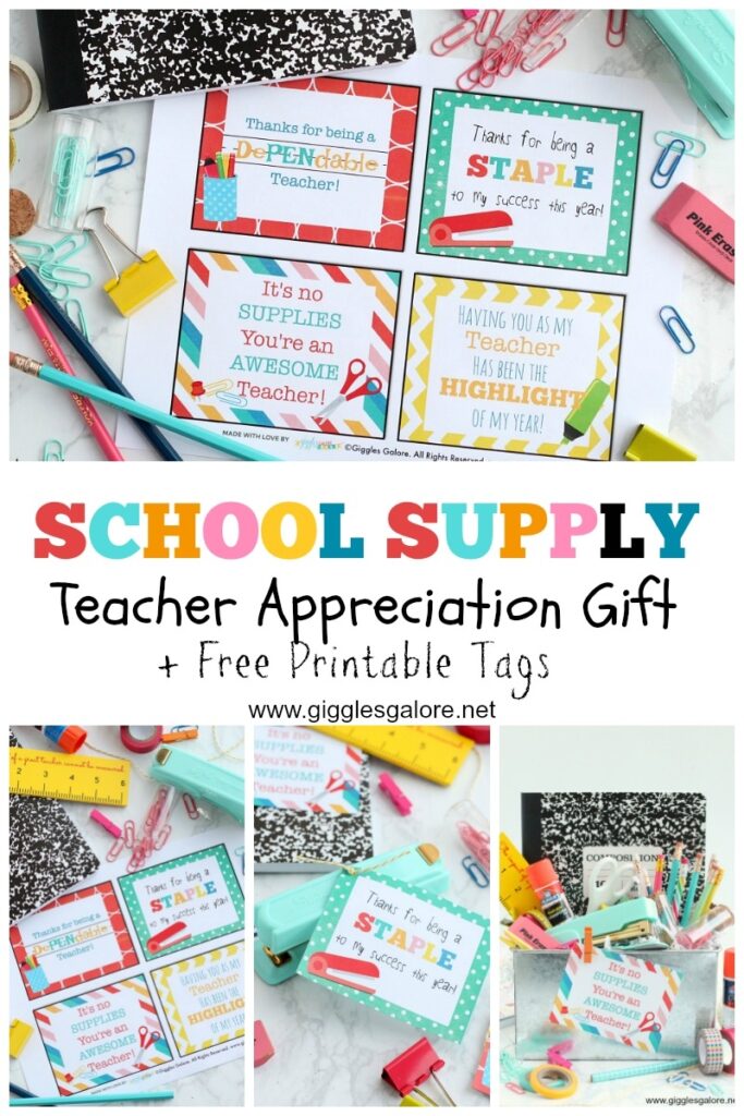 Teacher Appreciation Tags Printable Free