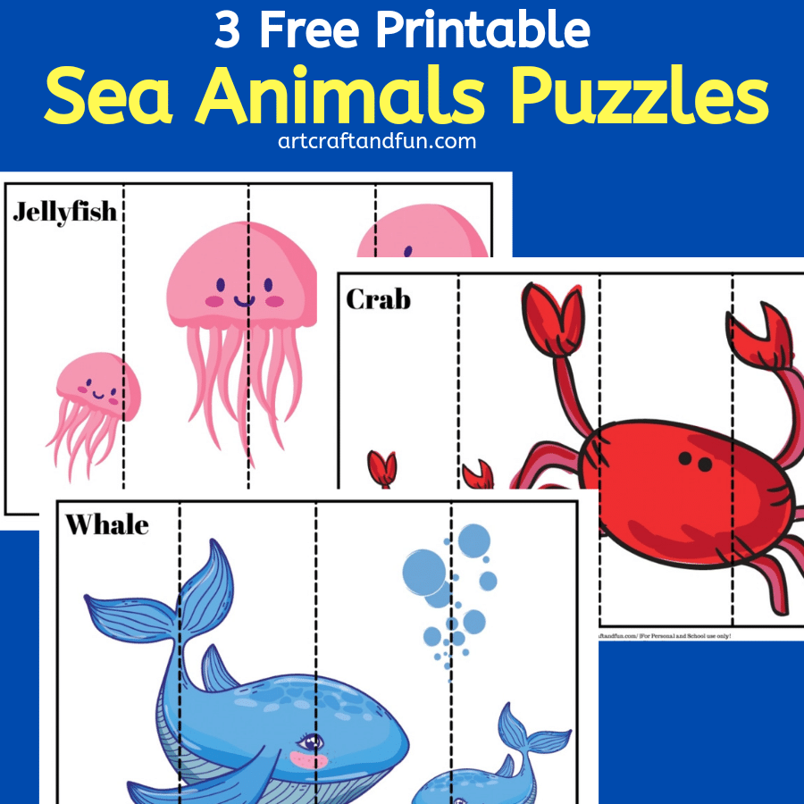 Sea Animals Puzzles Free Printables Art Craft And Fun