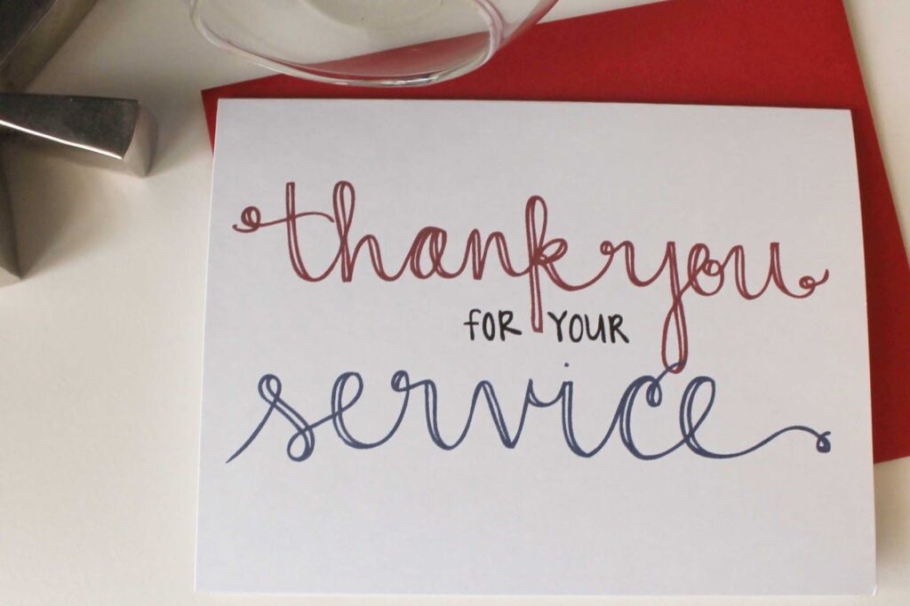 Send A Thank You Card To Our Troops Free Printable Cards Hand Lettering Practice Printable Cards