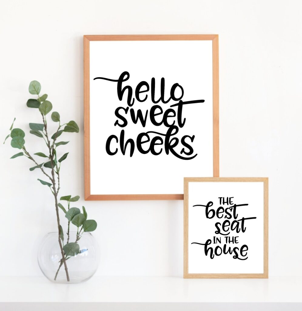 Set Of 4 Printable Bathroom Signs Kara Creates