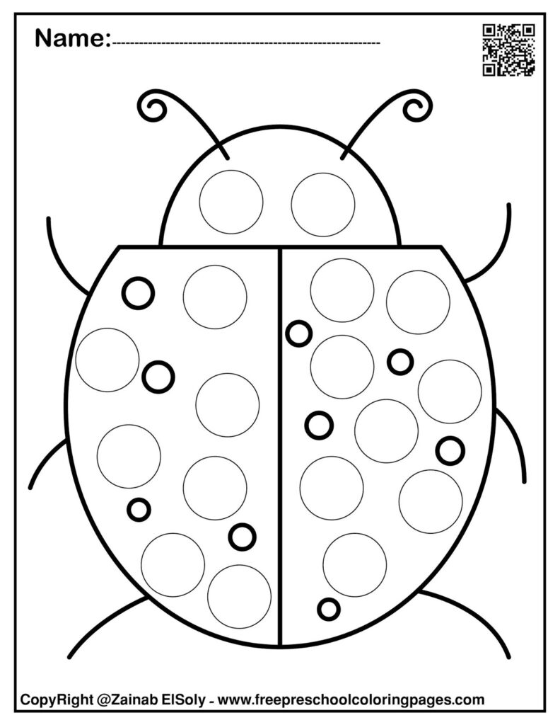 Set Of Spring Dot Marker Free Coloring Pages