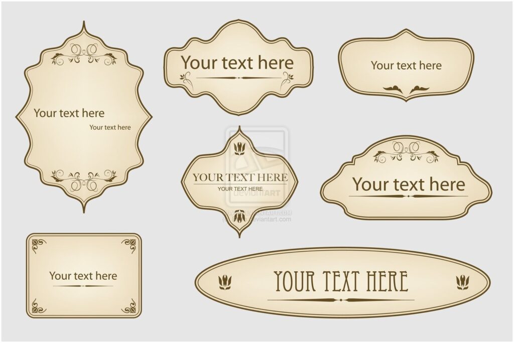 Set Of Vintage Labels By Ef1m On DeviantART Labels Printables Free Templates Free Label Templates Food Label Template