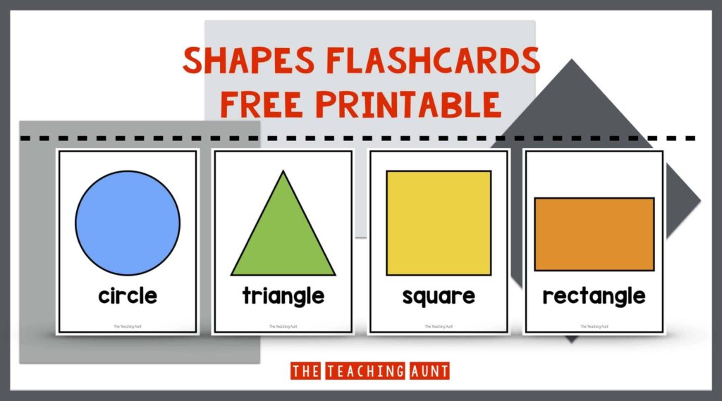 Shapes Flashcards Free Printable The Teaching Aunt