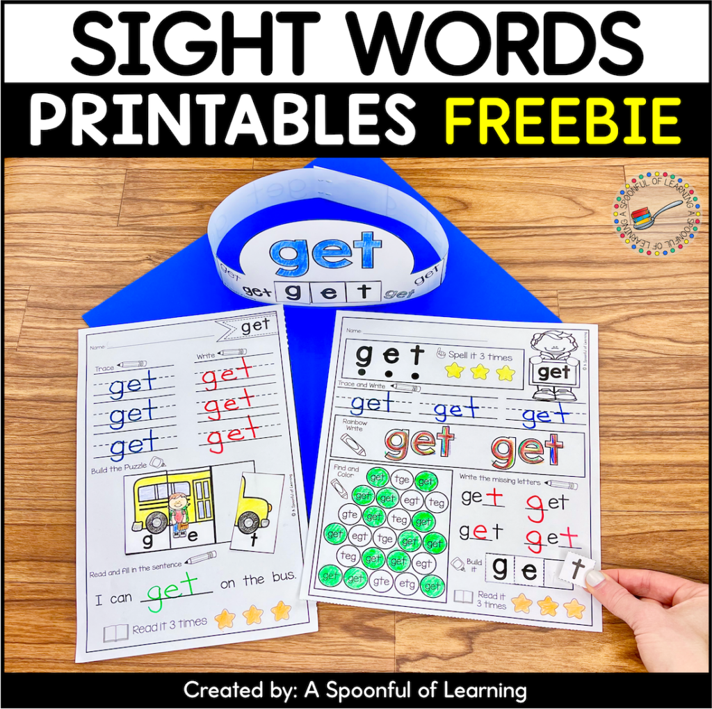 Sight Word Printables Free