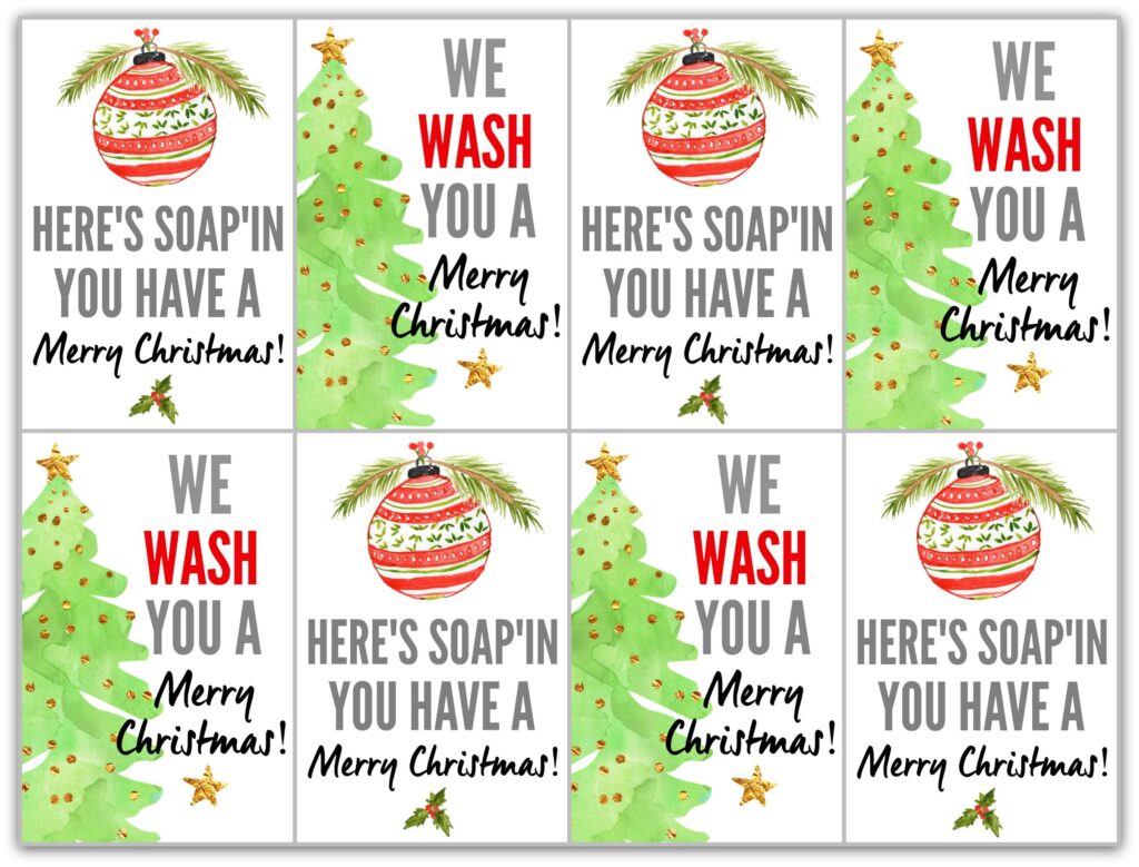 Soap Gifts With Free Printable Tags Christmas Gift Tags Free Teacher Christmas Gifts Christmas Tags Printable