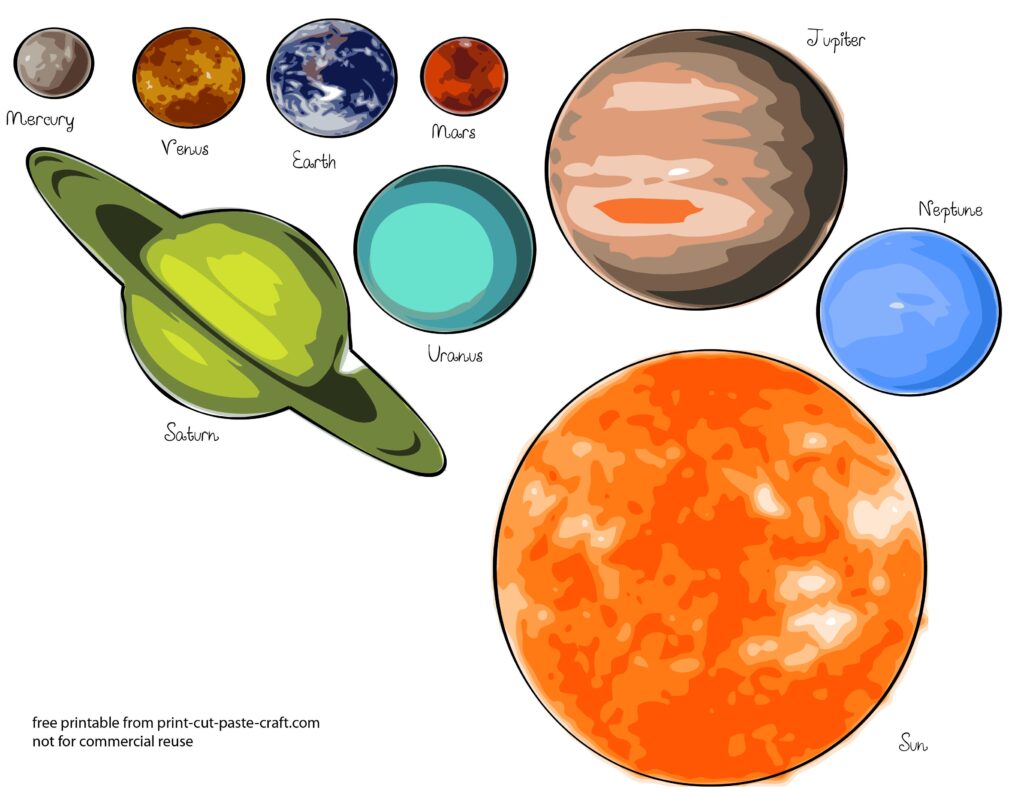 Printable Free Printable Solar System Planets