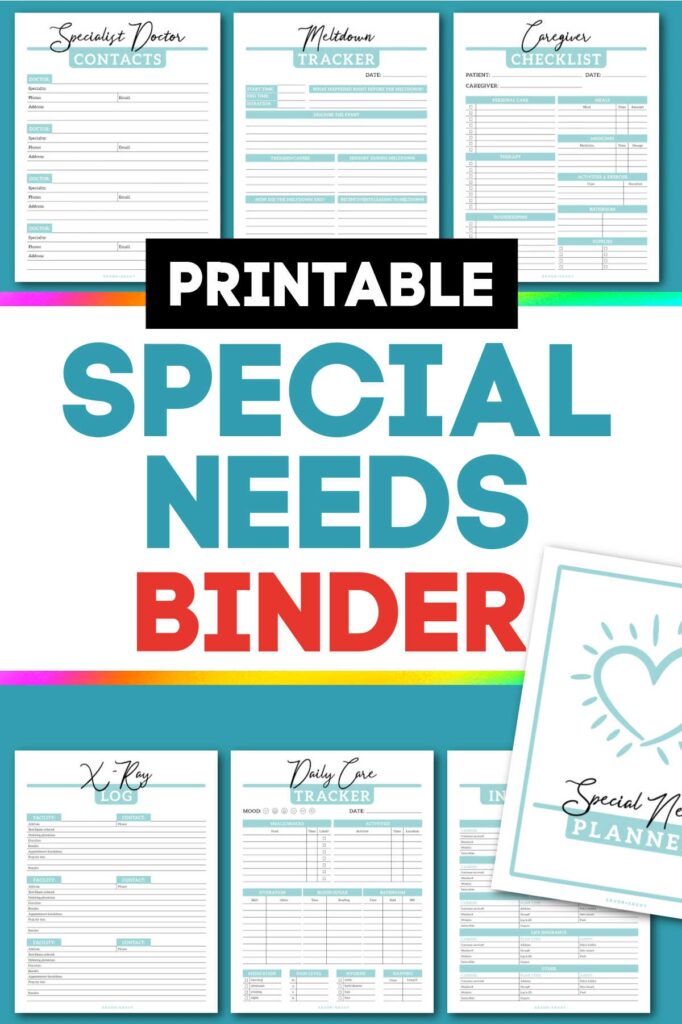 Special Needs Medical Planner Printables 57 Pages Savor Savvy